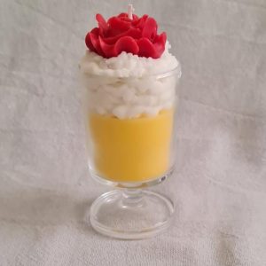Red Rose Dessert Candle